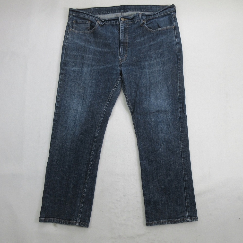 Levi's Men's Jeans 42x30 559 Relaxed Straight Dark Wash Blue Stretch Denim